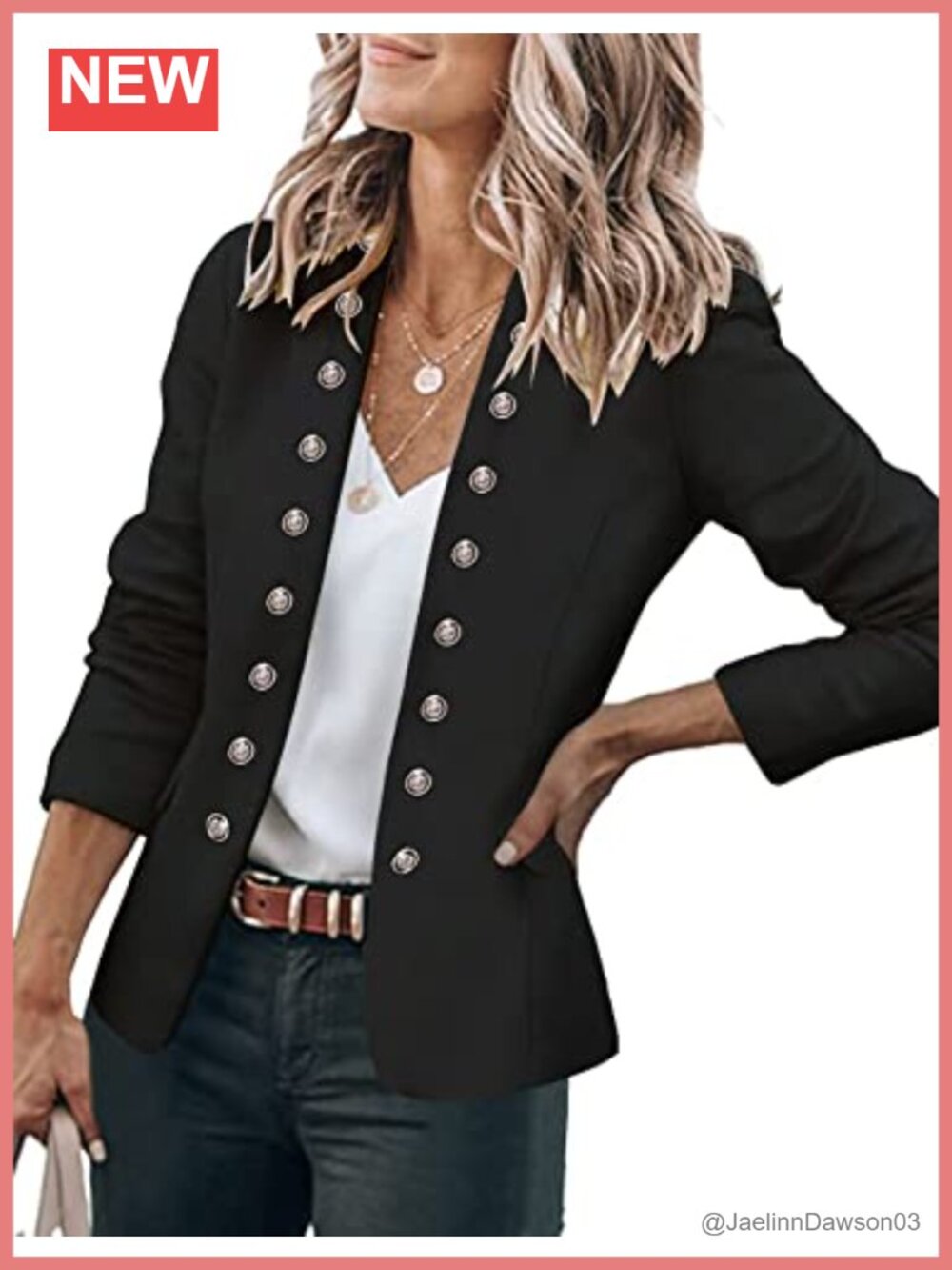 Women's Casual Open Front Blazer with Pockets